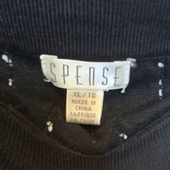 SPENSE Sweater Skirt Black and White Knit Pleated, Size XL - Picture 7 of 8